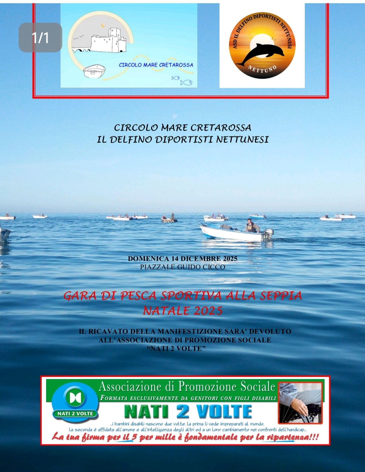 Gara di pesca alla seppia per il Natale 2025